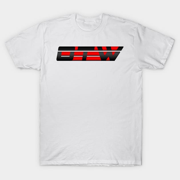 OTW Logo (Black on Red) T-Shirt by OldTimeWrestling